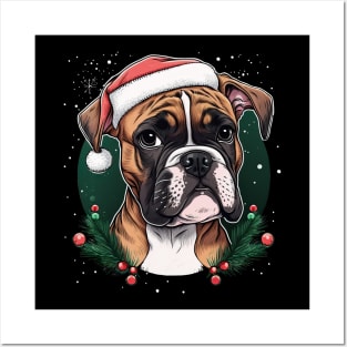 Boxer christmas Posters and Art